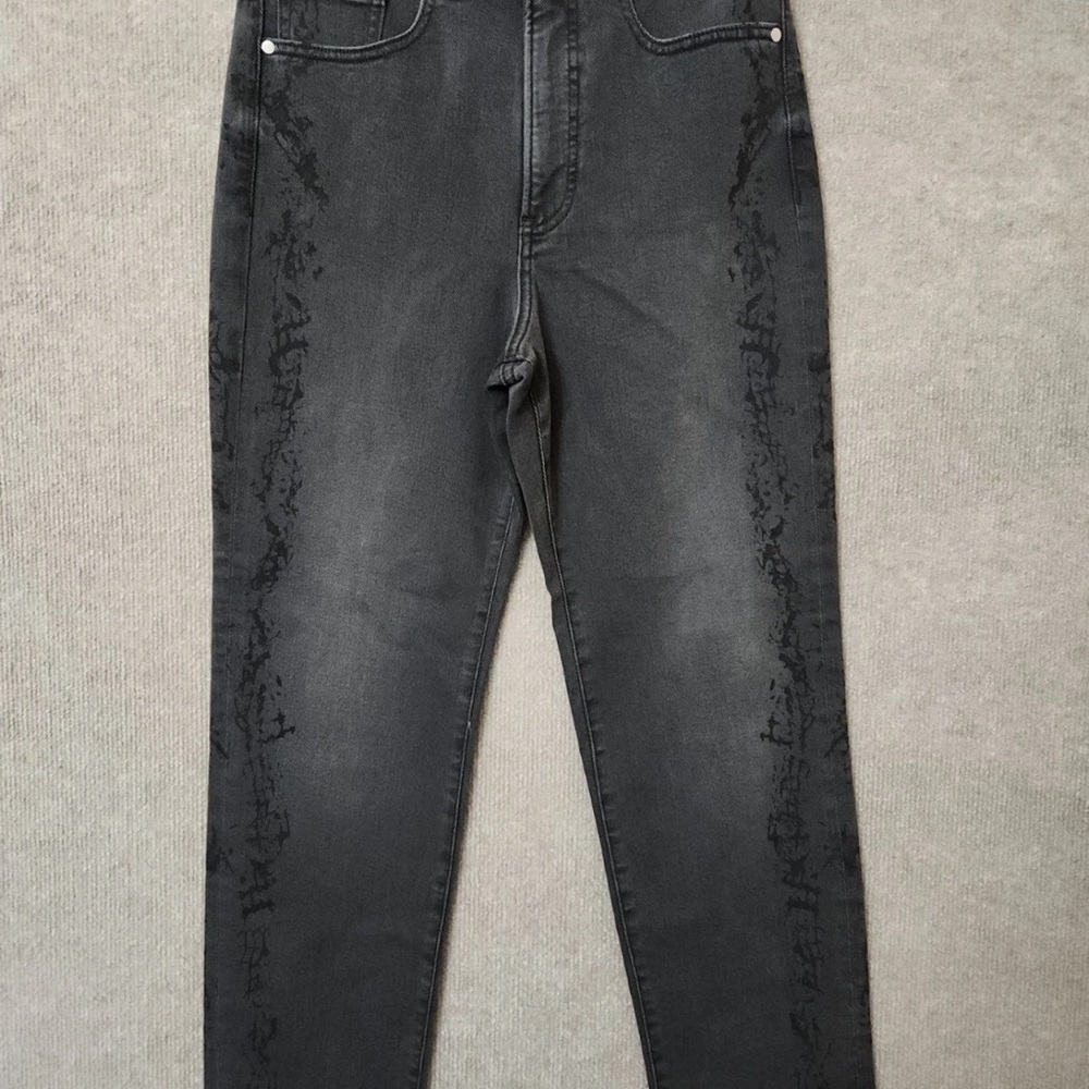 Express Super High Waisted Slim Ankle Jeans/ Faded Black 🖤 - Picture 2 of 5